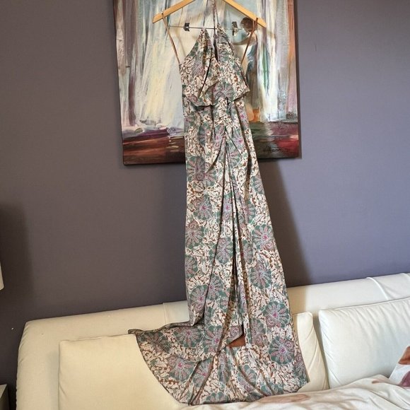 Veronica Beard Sz 14 Aldana Ruched Paisley Midi-Dress NWT $698 - Picture 6 of 16